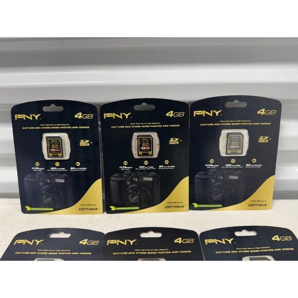 Lot of 6 PNY SDHC Premium CARD 4GB Class 6 SD Card NEW PACKAGE - Picture 2 of 6